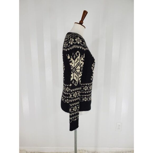 Joe Fresh Sweater Cozy Winter Fair Isle Knit Snowflake Ski NWT Women's Medium - Picture 4 of 10